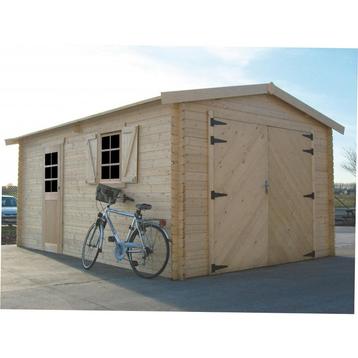 Garage in hout - 3580 x 5380 mm 40 mm wanddikte - art s8944