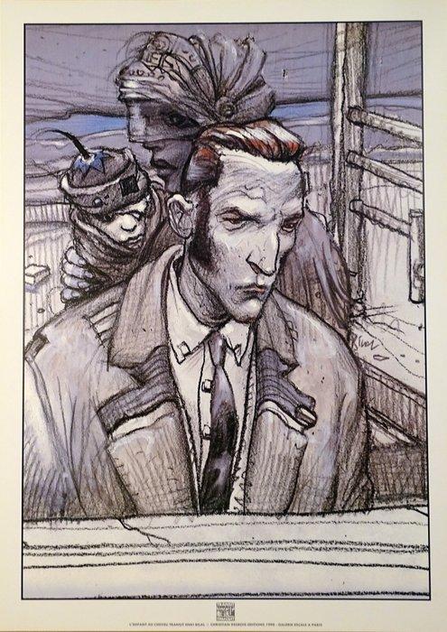 Bilal, Enki - 1 Offset Print - LEnfant Aux Cheveux Transit, Boeken, Strips | Comics