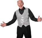 2dekans | dressforfun - Paillettenvest heren zilver M -, Ophalen of Verzenden, Nieuw