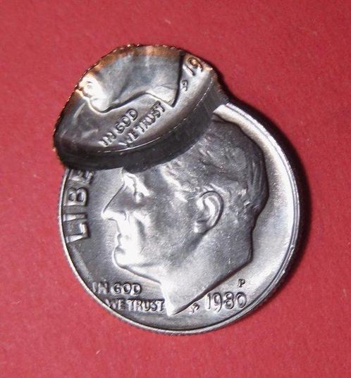 États-Unis. 1980-P Roosevelt Dime 10 Cents - Double Struck, Postzegels en Munten, Munten | Europa | Niet-Euromunten