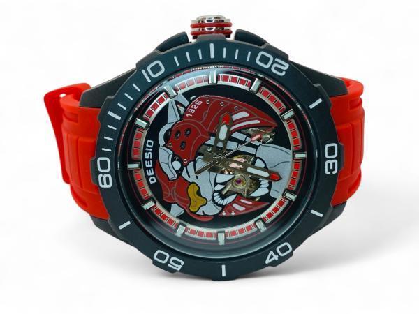 Veiling - DEESIO Stellar Series Skeleton Watch | Rood-Zwar, Handtassen en Accessoires, Horloges | Heren