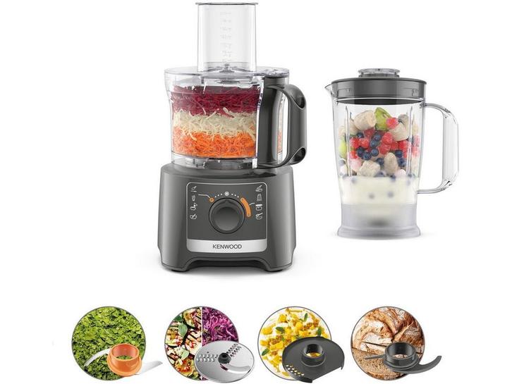 Kenwood MultiPro Compact - FDP31.170GY - Foodprocessor 800W, Elektronische apparatuur, Keukenmixers, Zo goed als nieuw, Verzenden