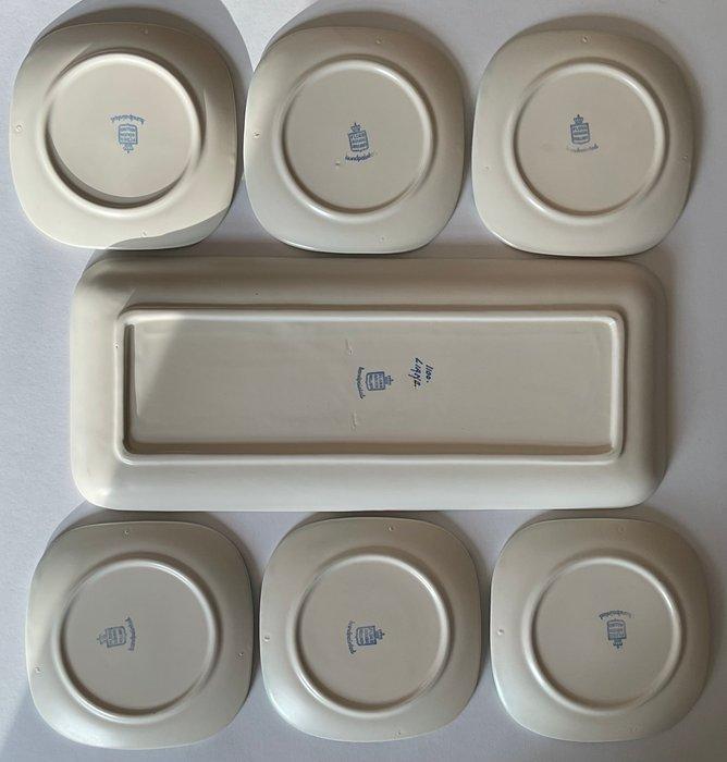 Flora Gouda Holland - Plateau de service (7) - Faïence -, Antiek en Kunst, Antiek | Glaswerk en Kristal