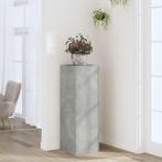 vidaXL Plantenstandaard 33x33x100 cm bewerkt hout betongrijs, Tuin en Terras, Verzenden, Nieuw