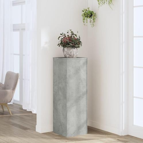 vidaXL Plantenstandaard 33x33x100 cm bewerkt hout betongrijs, Tuin en Terras, Bloembakken en Plantenbakken, Nieuw, Verzenden