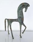 Statue en bronze de cheval étrusque - 24 cm - Bronze patiné