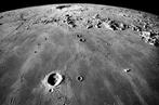 Météorite lunaire. Roche provenant de la Lune. Tranche -