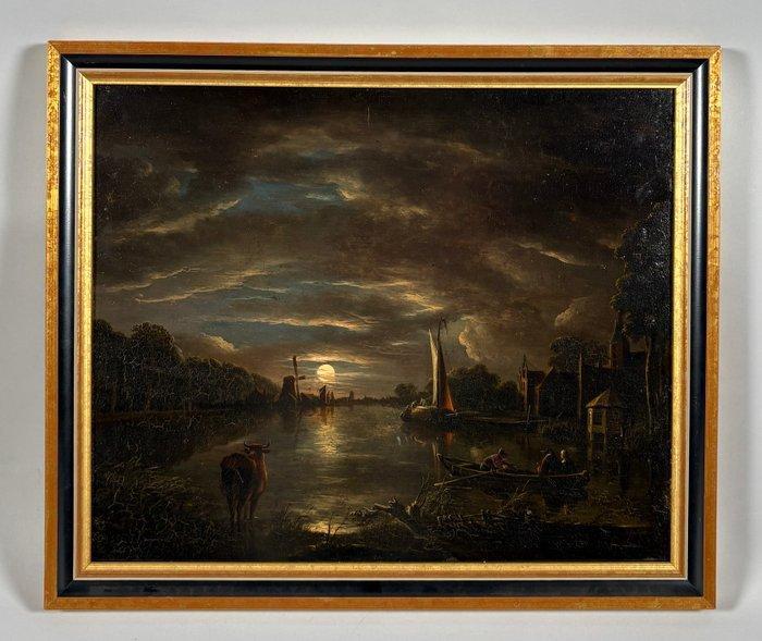 Sebastian Pether (1790-1844), Attribué à - Paysage au clair, Antiek en Kunst, Kunst | Schilderijen | Klassiek