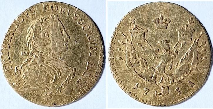 1/2 Friedrichs d`or Duitsland 1/2 Friedrich d 0r Preussen..., Postzegels en Munten, Munten en Bankbiljetten | Toebehoren, Verzenden