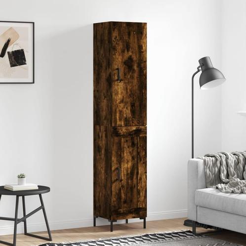 vidaXL Hoge kast 34,5x34x180 cm bewerkt hout gerookt, Huis en Inrichting, Kasten | Dressoirs, Nieuw, Verzenden