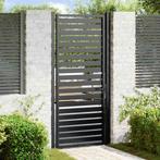 vidaXL Tuinhek afsluitbaar 100x200 cm aluminium zwart, Tuin en Terras, Verzenden, Nieuw