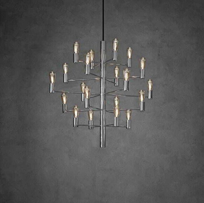 Herstal - Plafondlamp - Manola 20 - Chrome - Metaal -, Antiek en Kunst, Antiek | Verlichting