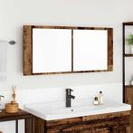 vidaXL LED Spiegelkast Oud Hout 100x12x45 cm Hout, Verzenden, Nieuw