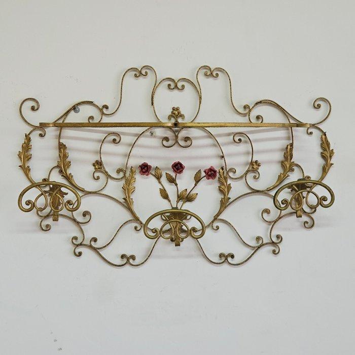 Kapstok - bloemachtig - Smeedijzer - decorato a volute, Antiek en Kunst, Curiosa en Brocante