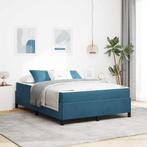 vidaXL Bedframe Anders Donkerblauw en wit 140 x 190 cm, Verzenden, Nieuw