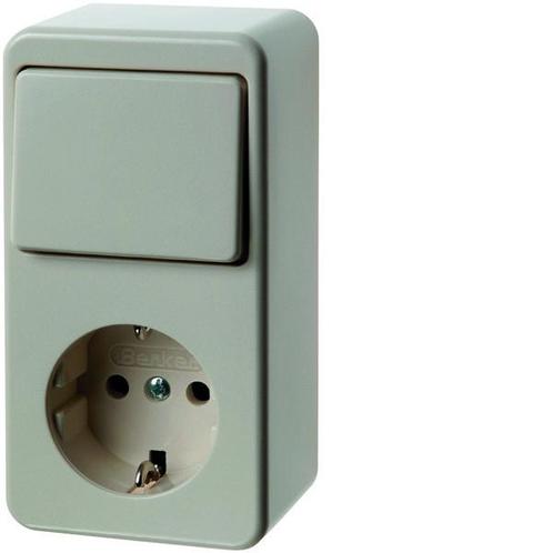 Interrupteur combiné prise en saillie blanc - 61479640, Bricolage & Construction, Électricité & Câbles, Envoi