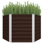 vidaXL Plantenbak verhoogd 129x129x77 cm gegalvaniseerd, Tuin en Terras, Verzenden, Nieuw