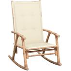 vidaXL Schommelstoel met kussen bamboe, Tuin en Terras, Tuinstoelen, Verzenden, Nieuw
