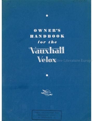 1950 VAUXHALL VELOX INSTRUCTIEBOEKJE ENGELS