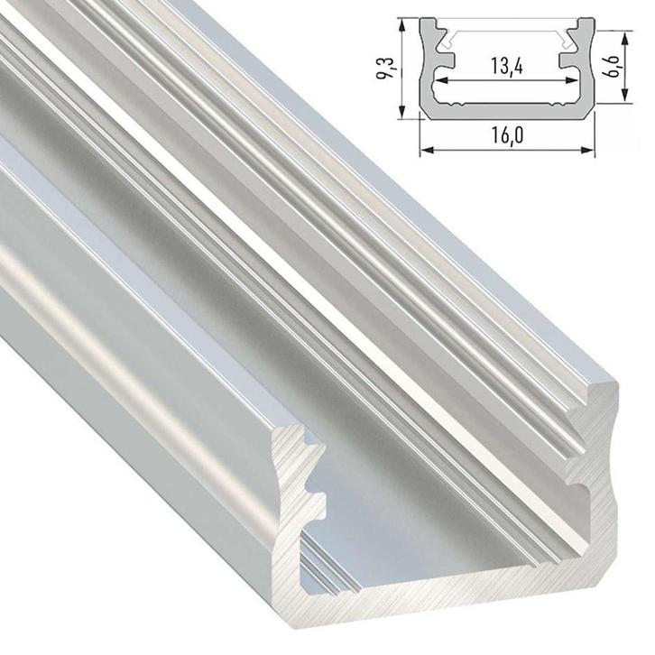 LED Strip Profiel | Opbouw | Tot 2 meter leverbaar, Doe-het-zelf en Bouw, IJzerwaren en Bevestigingsmiddelen, 250 mm of meer, Overige typen