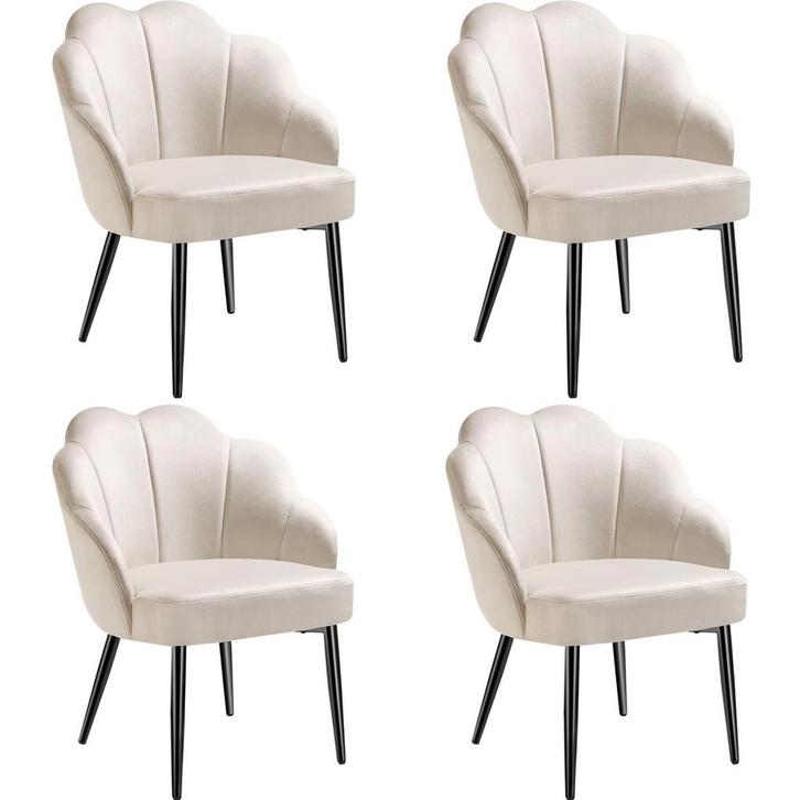 tectake Cocktail stoel Hellen, gestoffeerd met fluwelen bekl, Maison & Meubles, Chaises, Envoi