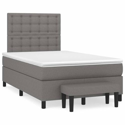 vidaXL Sommier à lattes de lit avec matelas gris foncé, Maison & Meubles, Chambre à coucher | Lits, Neuf, Envoi