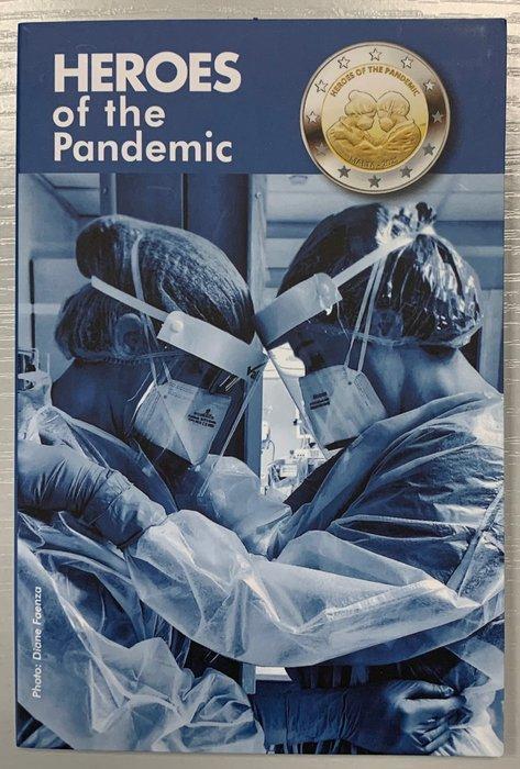 Malta. 2 Euro 2021 Heroes of the pandemic (Zonder, Postzegels en Munten, Munten | Europa | Euromunten