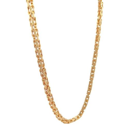 Halsketting - 14 karaat Geel goud - Koninklijke ketting 4 mm, Handtassen en Accessoires, Kettingen