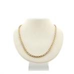 Bicolor gouden koningsketting | 47,5 cm (solide ketting), Handtassen en Accessoires, Ophalen of Verzenden, Gebruikt, Overige kleuren