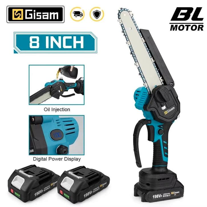 Gisam 8 inch borstelloze elektrische zaag Elektrische kettin, Doe-het-zelf en Bouw, Gereedschap | Overige machines, Verzenden