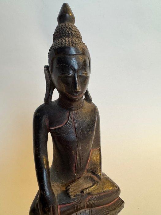 Birmaanse Shan Boeddha - Brons - Myanmar - Begin 20e eeuw, Antiek en Kunst, Kunst | Niet-Westerse kunst