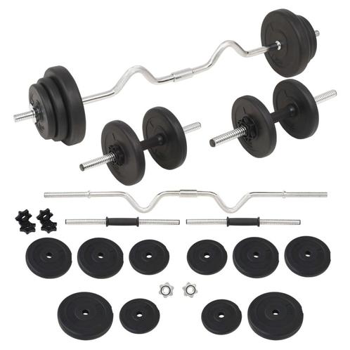 vidaXL Halterset 30 kg, Sport en Fitness, Fitnessmaterialen, Nieuw, Verzenden
