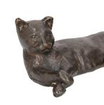 Beeldje - Resting kitten - Brons