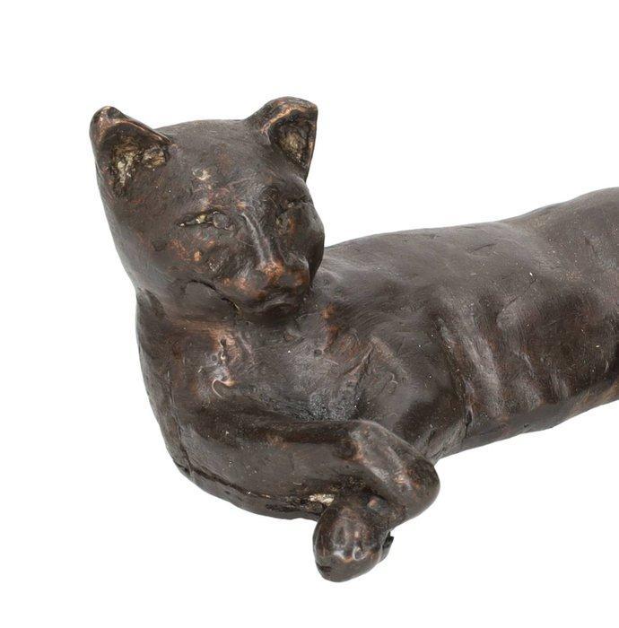 Beeldje - Resting kitten - Brons, Antiek en Kunst, Kunst | Designobjecten