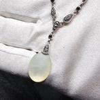 Zilver, 925 Sterling Zilver Zwart Onyx & Moeder van Parel -, Antiek en Kunst