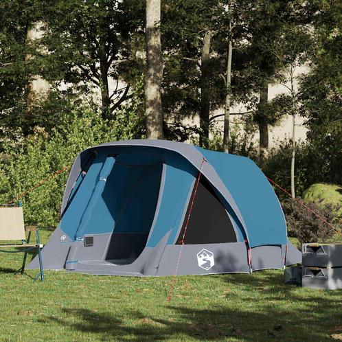 vidaXL Tent 4-persoons waterdicht blauw, Caravans en Kamperen, Tenten, Nieuw, Verzenden