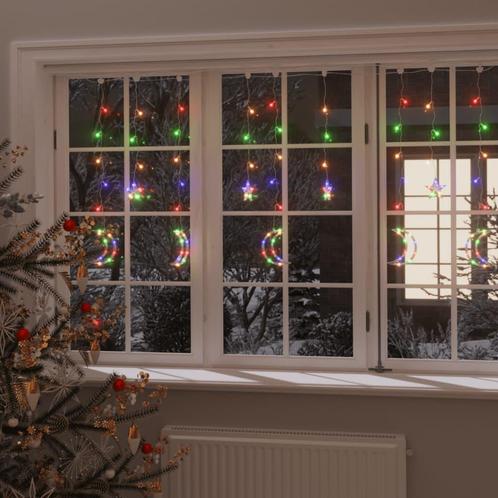 vidaXL Lichtslinger ster en maan 138 LEDs meerkleurig, Diversen, Kerst, Nieuw, Verzenden