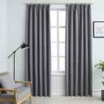 vidaXL Gordijnen verduisterend met haken 2 st 140x175 cm, Huis en Inrichting, Verzenden, Nieuw