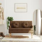 vidaXL Bankje met kussens 113x64,5x75,5 cm kunstsuèdeleer, Verzenden, Nieuw
