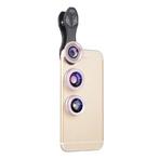 3 in 1 Camera Lens Clip voor Smartphones Roze - Fisheye/Wide, Nieuw, Verzenden