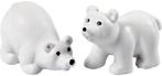 Mini dieren Wit ijsberen 30x45 mm set van 2 stuks, Hobby en Vrije tijd, Nieuw