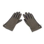 Christian Dior - Green Black Leather Tribales Pearl Gloves