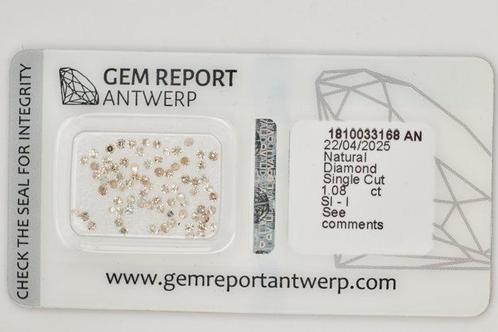 Zonder Minimumprijs - 78 pcs Diamant (Natuurlijk) - 1.08 ct, Handtassen en Accessoires, Edelstenen