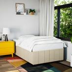 vidaXL Bedframe zonder matras 120x190 cm stof crèmekleurig, Verzenden, Nieuw