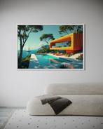 KOYA (1967) - Franck Lloyd Wright Project # 4 1/1 Toile, Antiek en Kunst