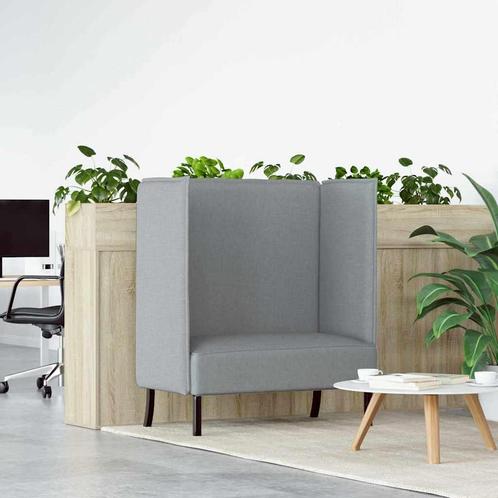 vidaXL Hoog rugbank Lichtgrijs 109 x 56 x 121 cm Stof, Huis en Inrichting, Zetels | Zetels, Nieuw, Verzenden