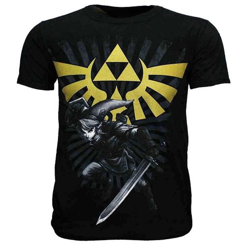 The Legend of Zelda Link met Gouden Hyrule Crest T-Shirt -, Kleding | Heren, T-shirts