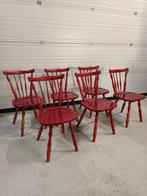Set van 6 Vintage rode stoelen, Ophalen
