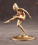 Art Deco - Sculpture, naakte danseres - 10 cm - Bronze, Antiek en Kunst