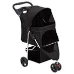 vidaXL Hondenwagen inklapbaar 80x46x98 cm oxford stof zwart, Animaux & Accessoires, Verzenden